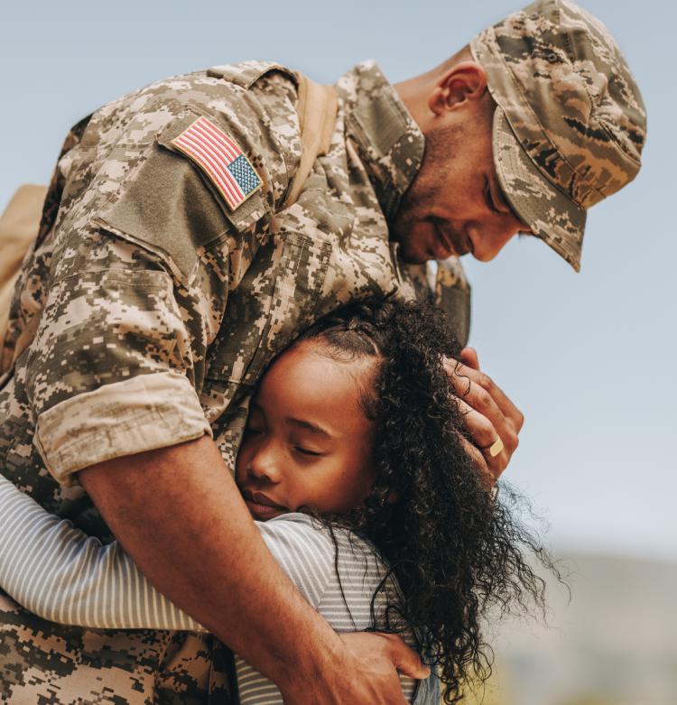 veteran and child